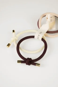 4 st. scrunchies multi/beige - ø6cm