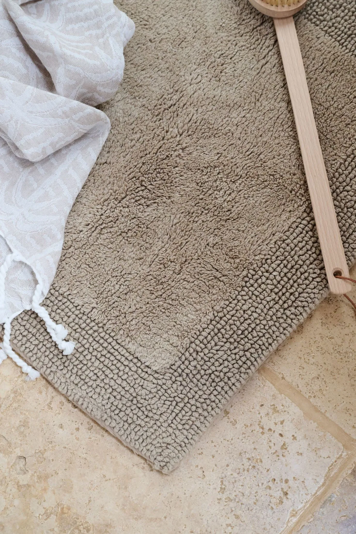 Badrumsmatta sand - 50x80 cm