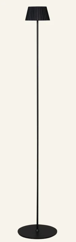 Batteridriven golvlampa svart - 122 cm ø13,5
