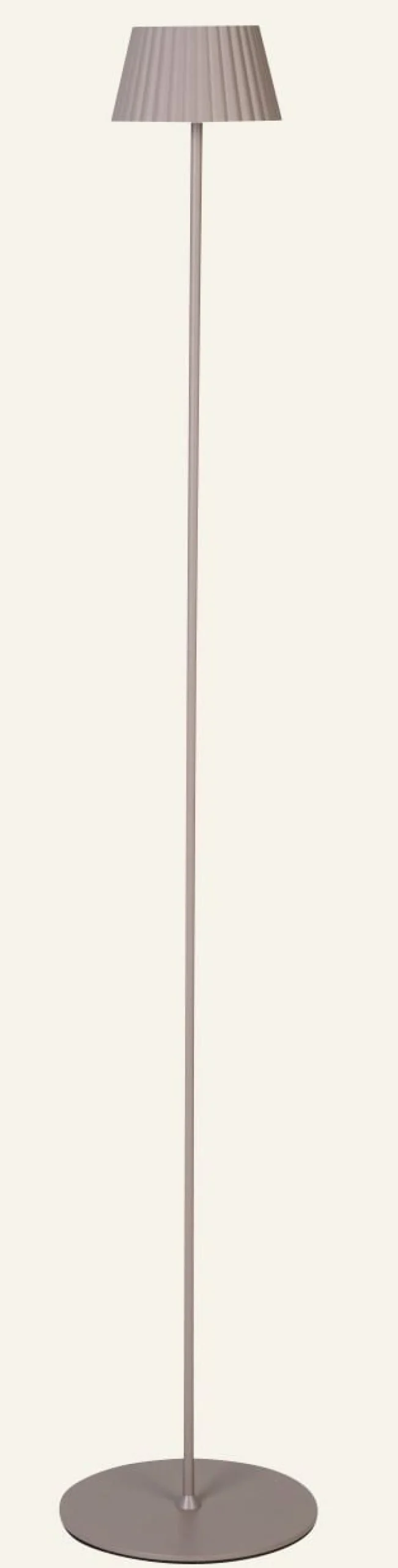 Batteridriven golvlampa taupe - 122 cm ø13,5