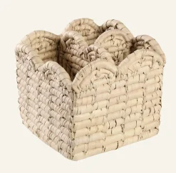 Bestickkorg natur - 15x15x13 cm