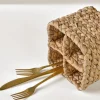Bestickkorg natur - 15x15x13 cm