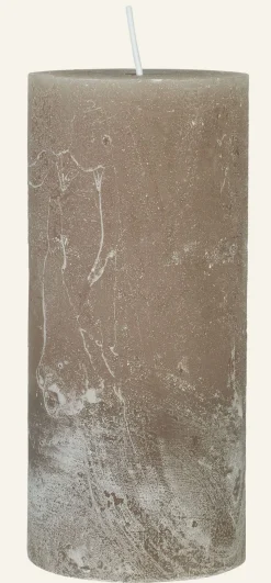 Blockljus beige - 7x10 cm