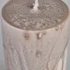 Blockljus beige - 6,8x15 cm