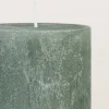 Blockljus grön - 7x10 cm