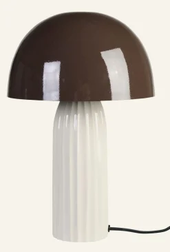 Bordslampa brun - 24x24x37 cm