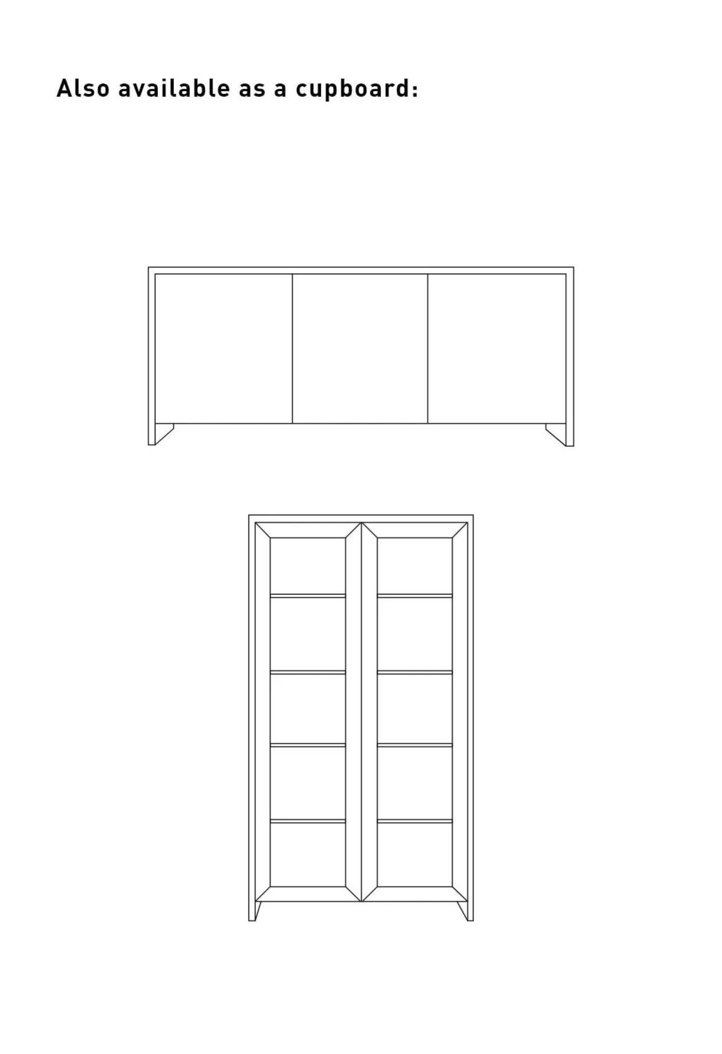 Byrå svart - 180x40x76 cm