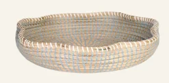 Dekor skål ljusblå - 8x39x39 cm