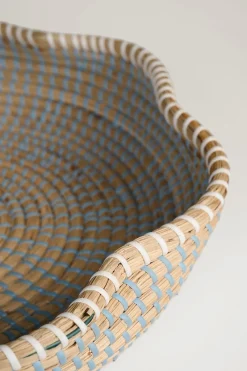 Dekor skål ljusblå - 8x39x39 cm