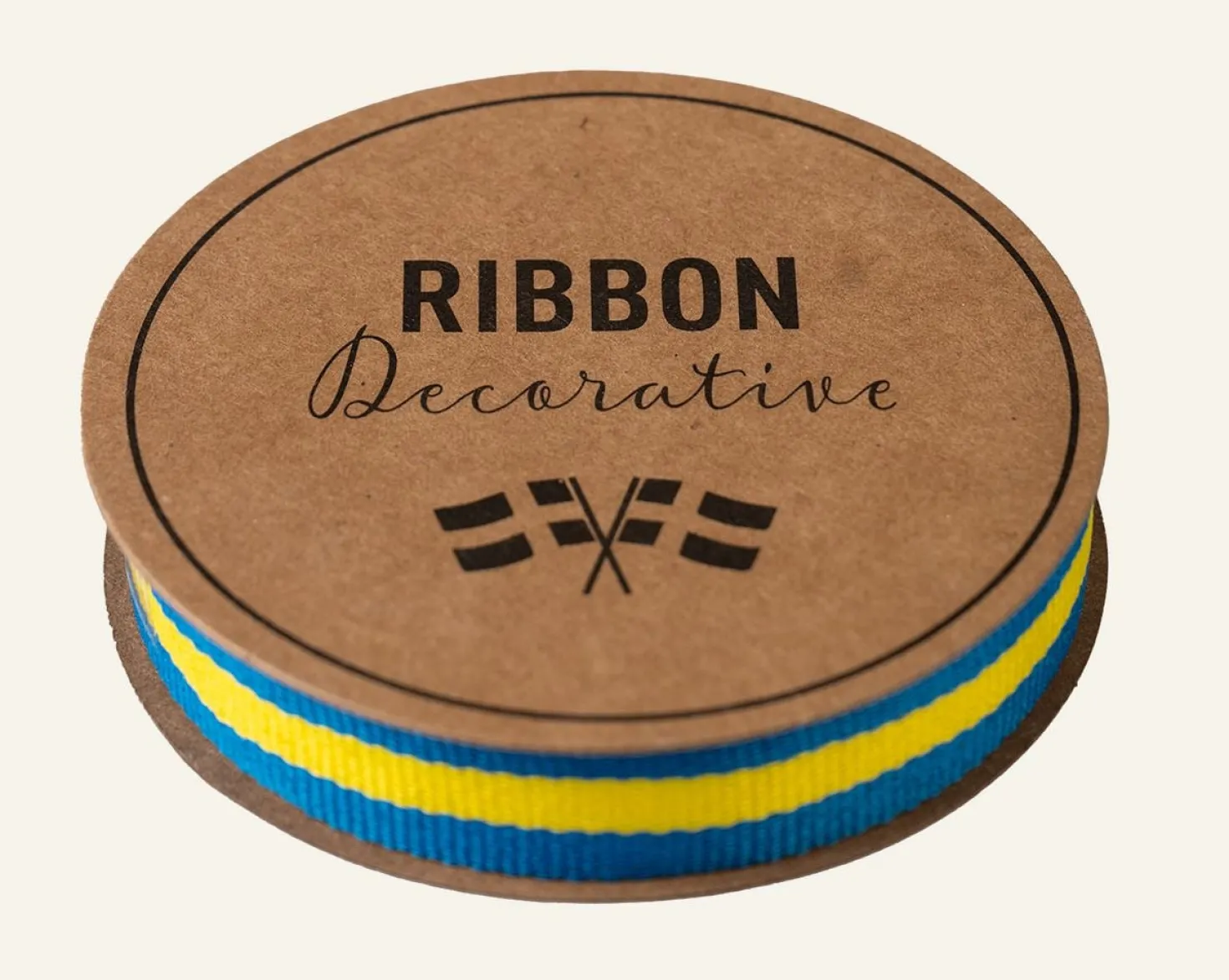 Dekorationsband multi/blå - 1,5cm x 3m