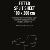 Delat lakan vit - 180x200 cm