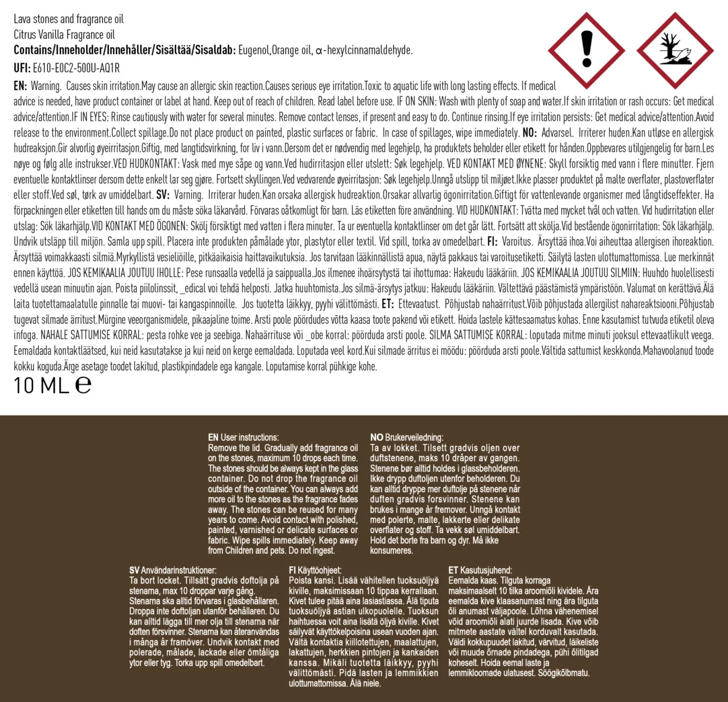 Doftstenar brun - 10 ml