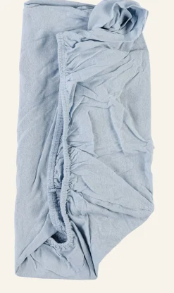 Dra-på-lakan ljusblå - 60x120cm