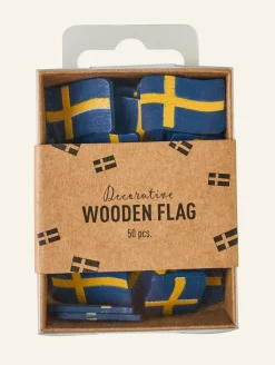 Flaggpynt multi/blå - 50stk