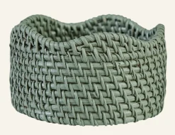 Flaskkorg grön - ø12 h7 cm