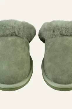 Fårskinnstofflor olivgrön - 39/40