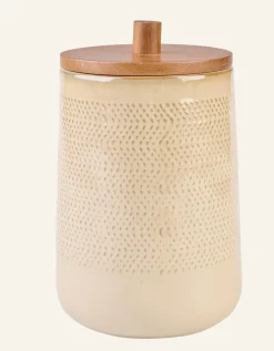 Förvaringsburk beige - 15x15x23,5 cm