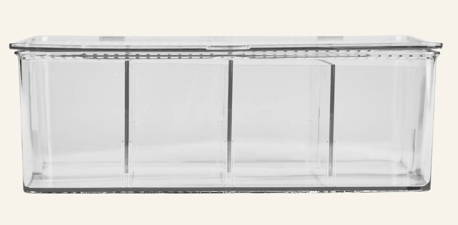Förvaringslåda transparent - 17,3x27,5x9,5 cm