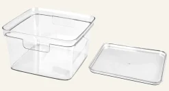 Förvaringslåda transparent - 25x25x15,5 cm