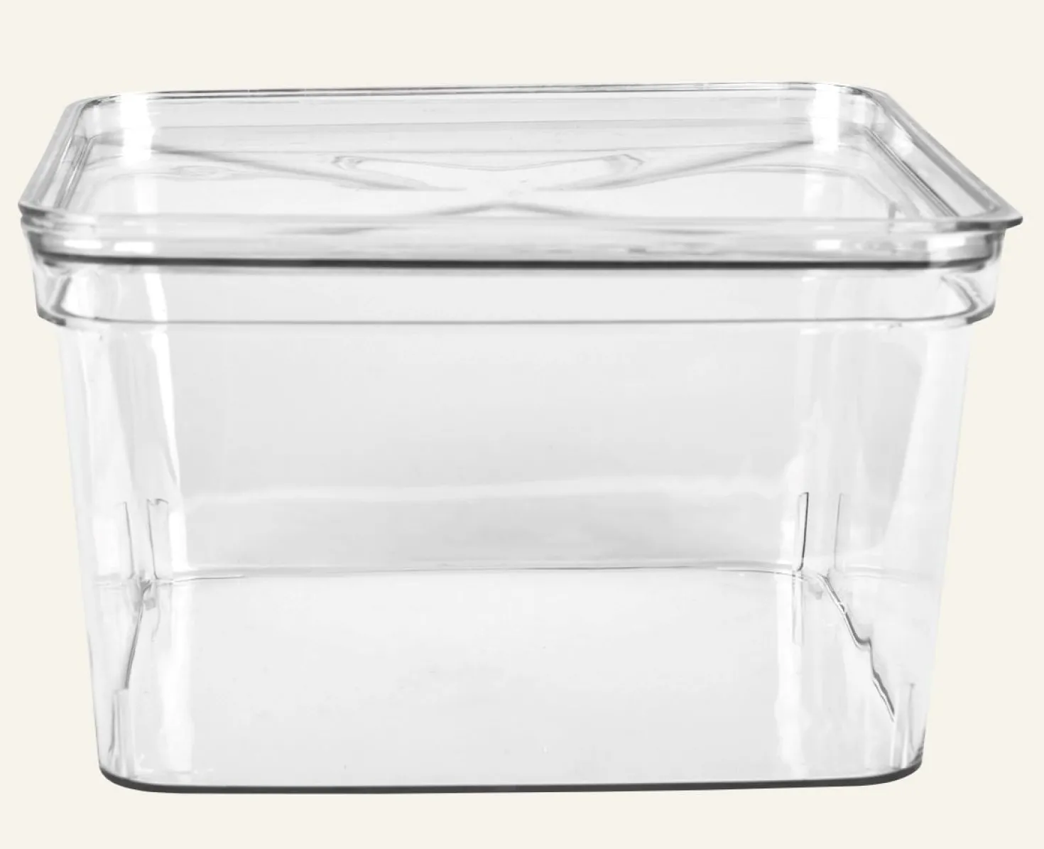 Förvaringslåda transparent - 25x25x15,5 cm