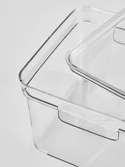 Förvaringslåda transparent - 25x25x15,5 cm