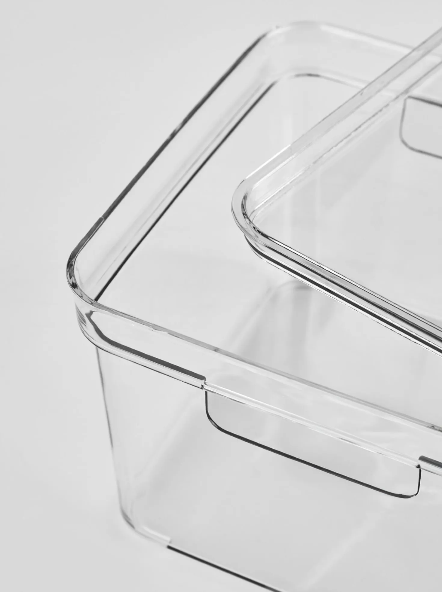 Förvaringslåda transparent - 25x25x15,5 cm