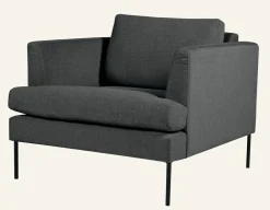 Fåtölj grå - 93x94x80 cm