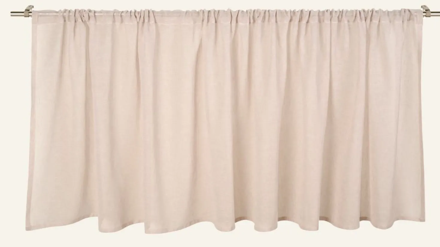 Gardinkappa lång ljusbeige - 250x70 cm