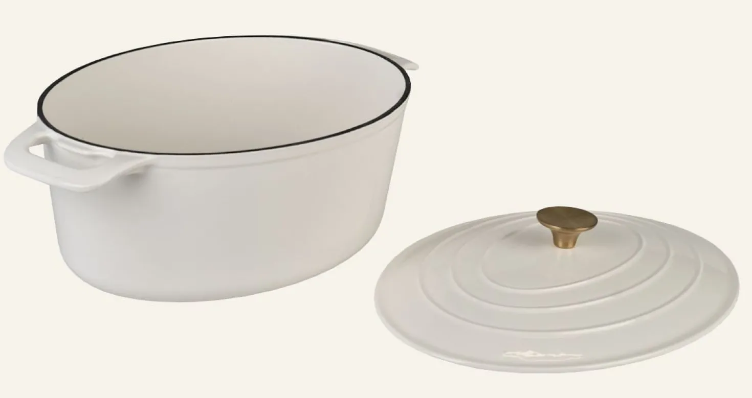 Gjutjärnsgryta oval creme - 5800ml
