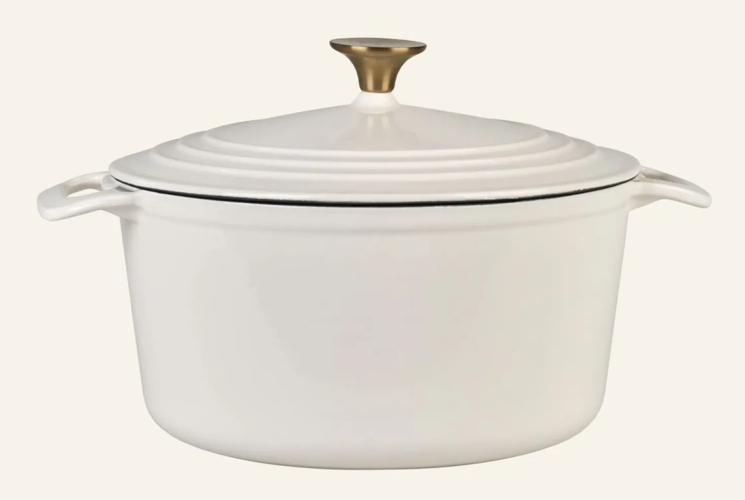Gjutjärnsgryta rund creme - 4300ml
