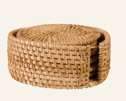 Glasunderlägg natur - ø12 cm