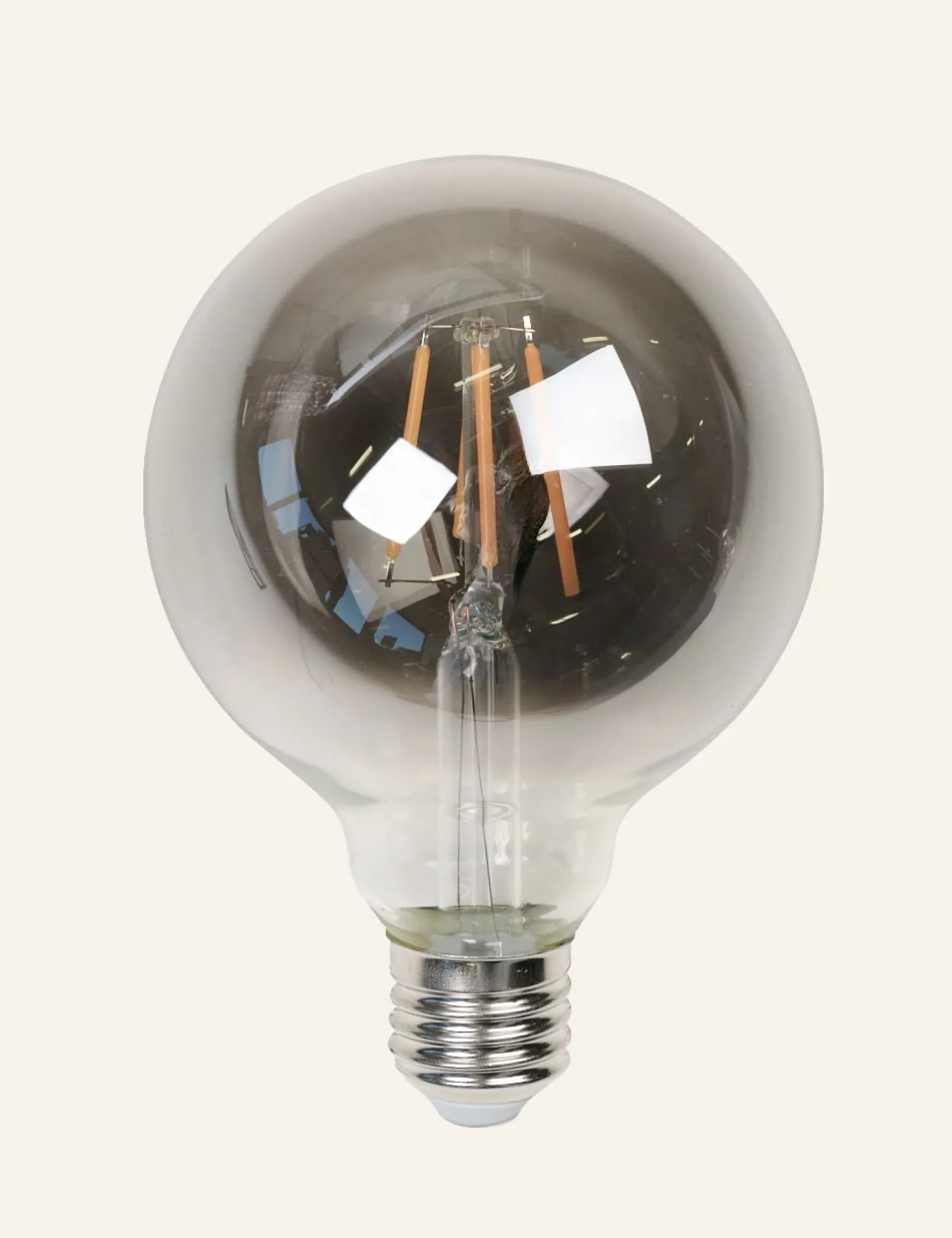 Glödlampa silver - 9,5x13,8 cm