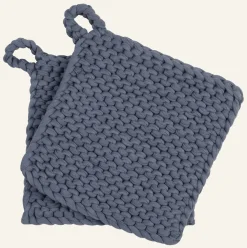Grytlapp denimblå - 19x19 cm