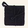 Grytlapp svart - 19x19 cm