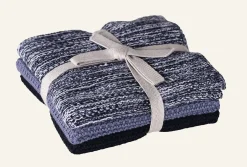 Handduk, 3-pack blå - 26x26 cm