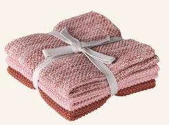 Handduk, 3-pack rosa - 26x26 cm