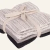 Handduk, 3-pack svart - 26x26 cm