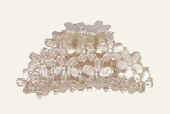 Hårklämma beige - 4,5x9,7x4,3 cm
