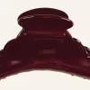 Hårklämma burgundy - 11x5x5,5 cm