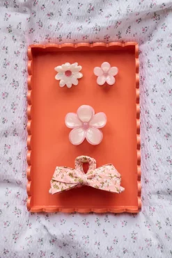 Hårklämma rosa - 4,5x4,2x3,5 cm