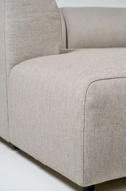 Hörnsoffa beige - 252x191,5x75 cm