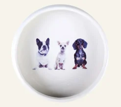 Hundskål vit - 15,3x15,3x6,5 cm