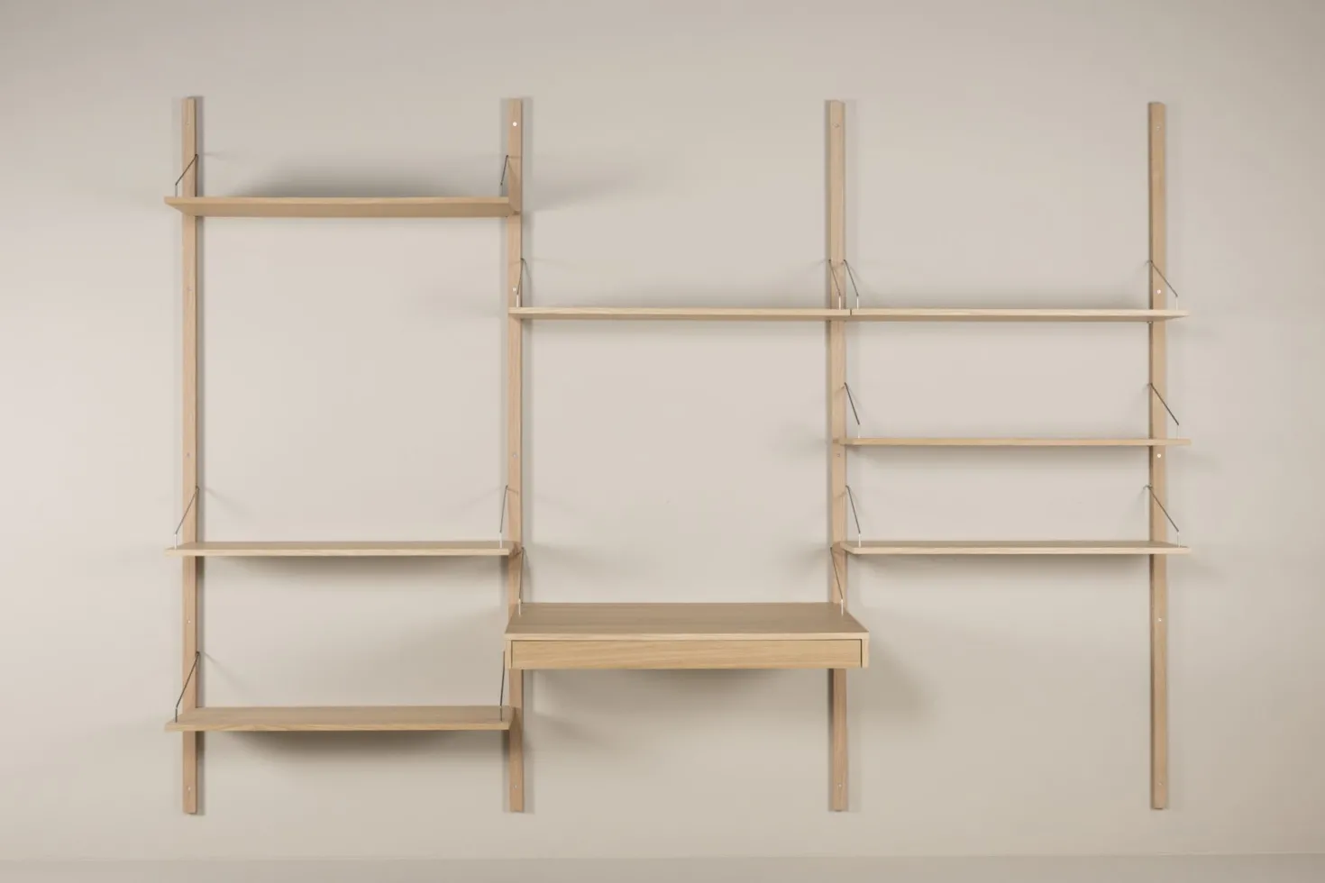 Hyllsystem kombination 4 natur - 220x304 cm