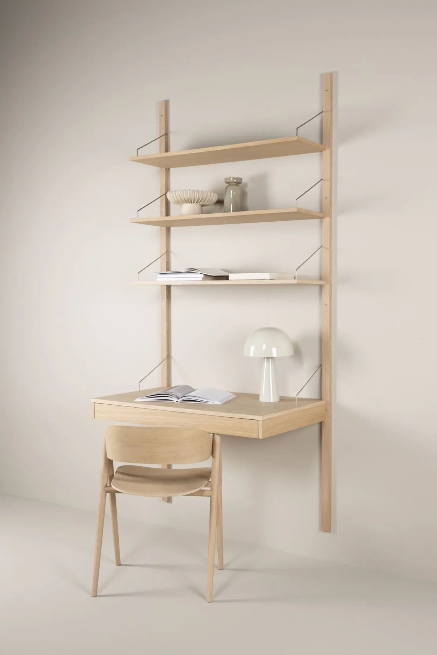 Hyllsystem kombination 3 natur - 220x104 cm
