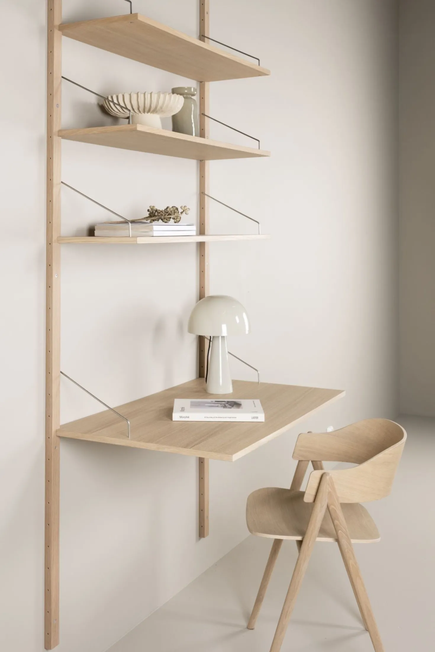 Hyllsystem kombination 3 natur - 220x104 cm