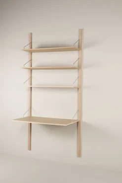Hyllsystem skrivbordsskiva natur - 100x60x2 cm