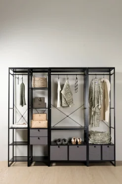 Klädhängare svart - 60x46,5x215 cm