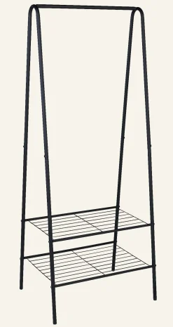 Klädhängare svart - 60x45x152 cm