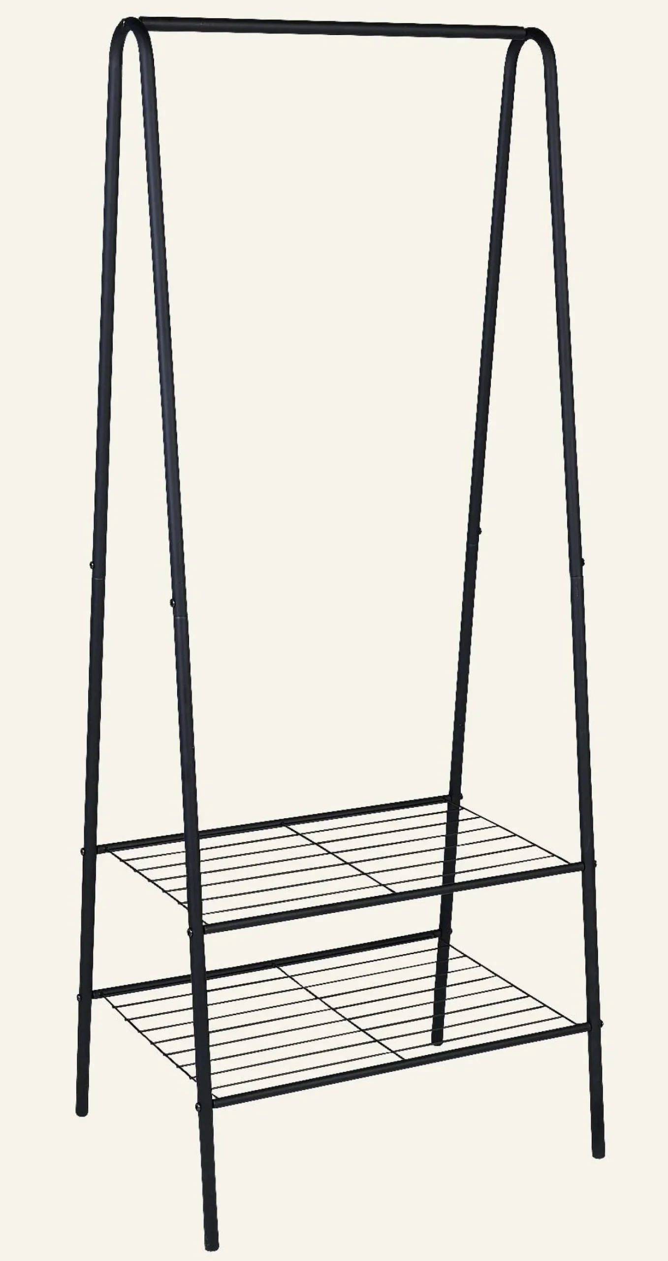 Klädhängare svart - 60x45x152 cm