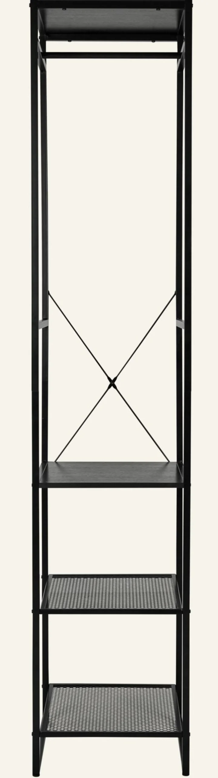 Klädhängare svart - 44x46,5x215 cm